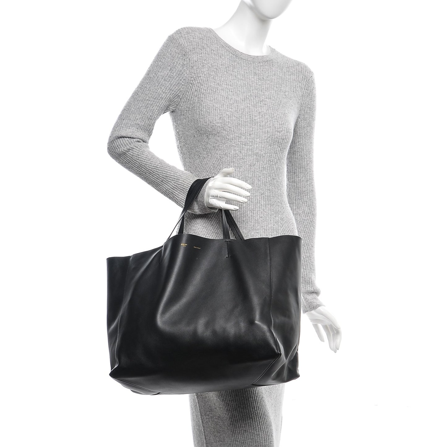 Lambskin Horizontal Cabas Black