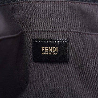 Fendi Zucchino Spalmati Vitello Tote Tobacco Black 6 of 10