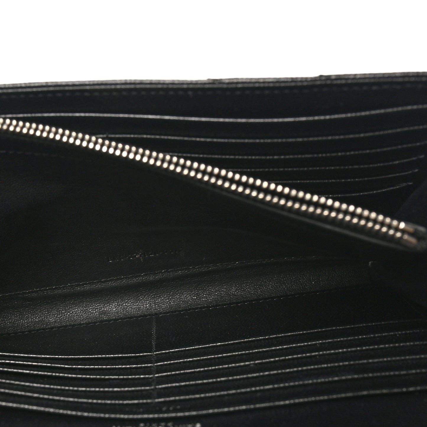 Grain De Poudre Matelasse Chevron Monogram Chain Wallet Black