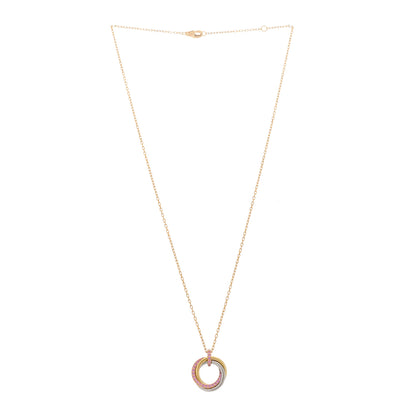 Cartier 18K Pink Gold Pink Sapphire Trinity Pendant Necklace 2 of 6