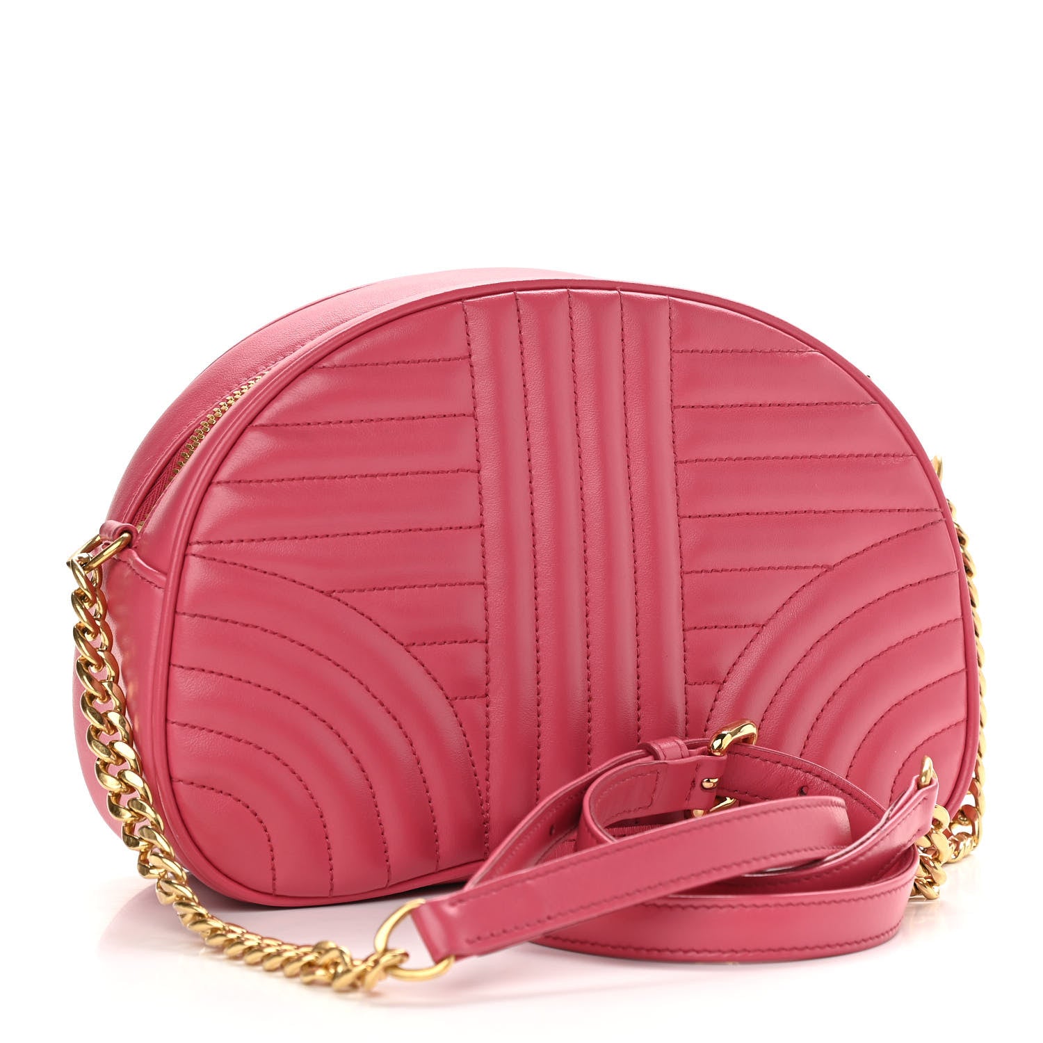 Prada Soft Calfskin Impunture Diagramme Dome Crossbody Bag Peonia 3 of 10