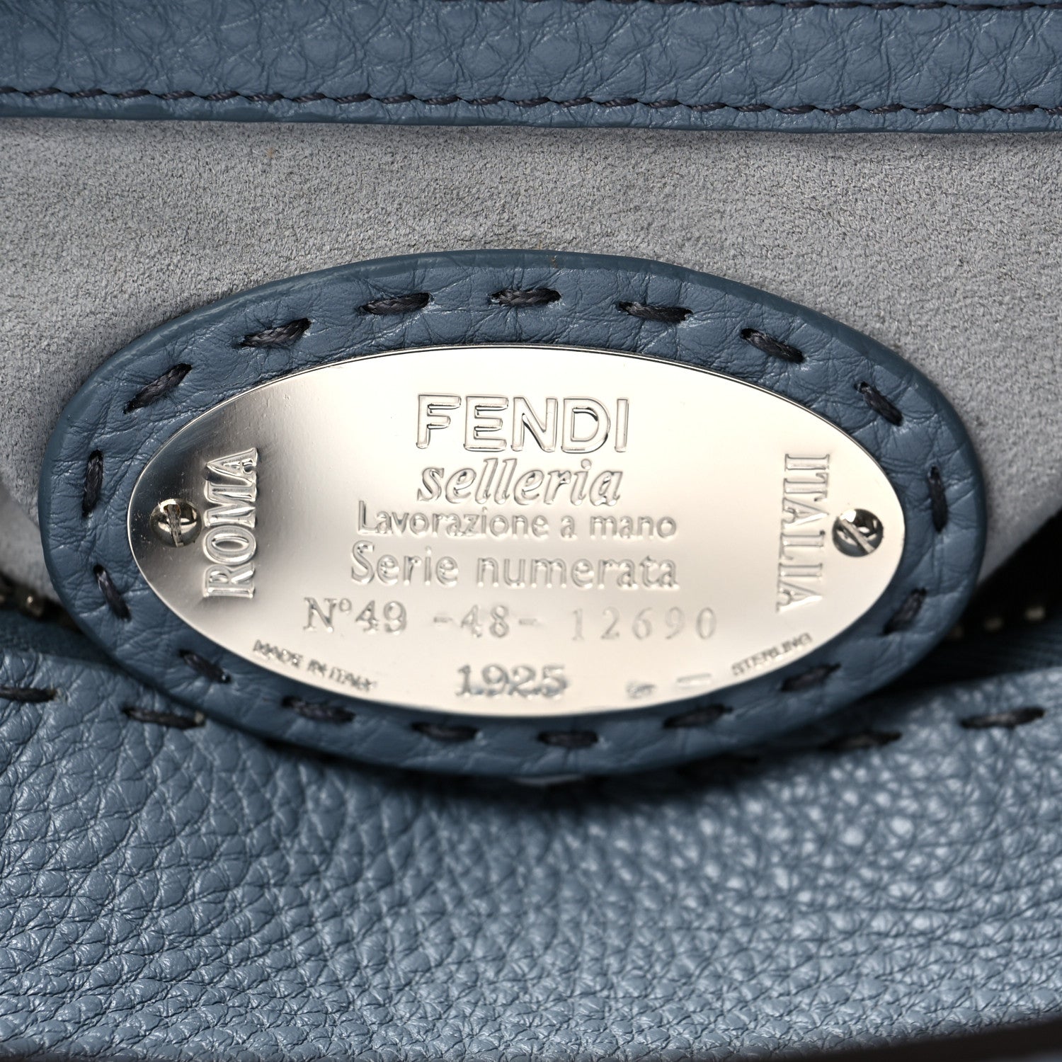 Fendi Cuoio Romano Selleria Lei Boston Tote Nube 5 of 9