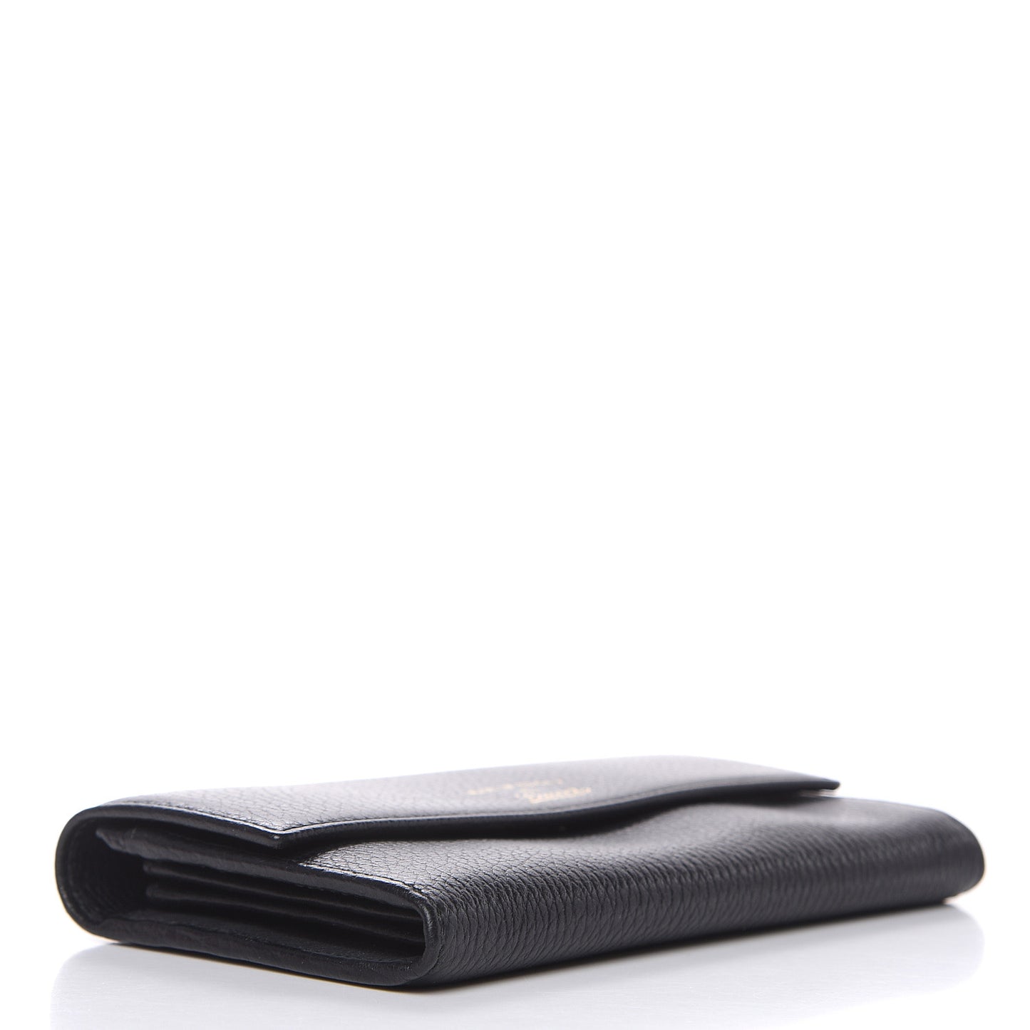 Dollar Calfskin Swing Continental Wallet Black