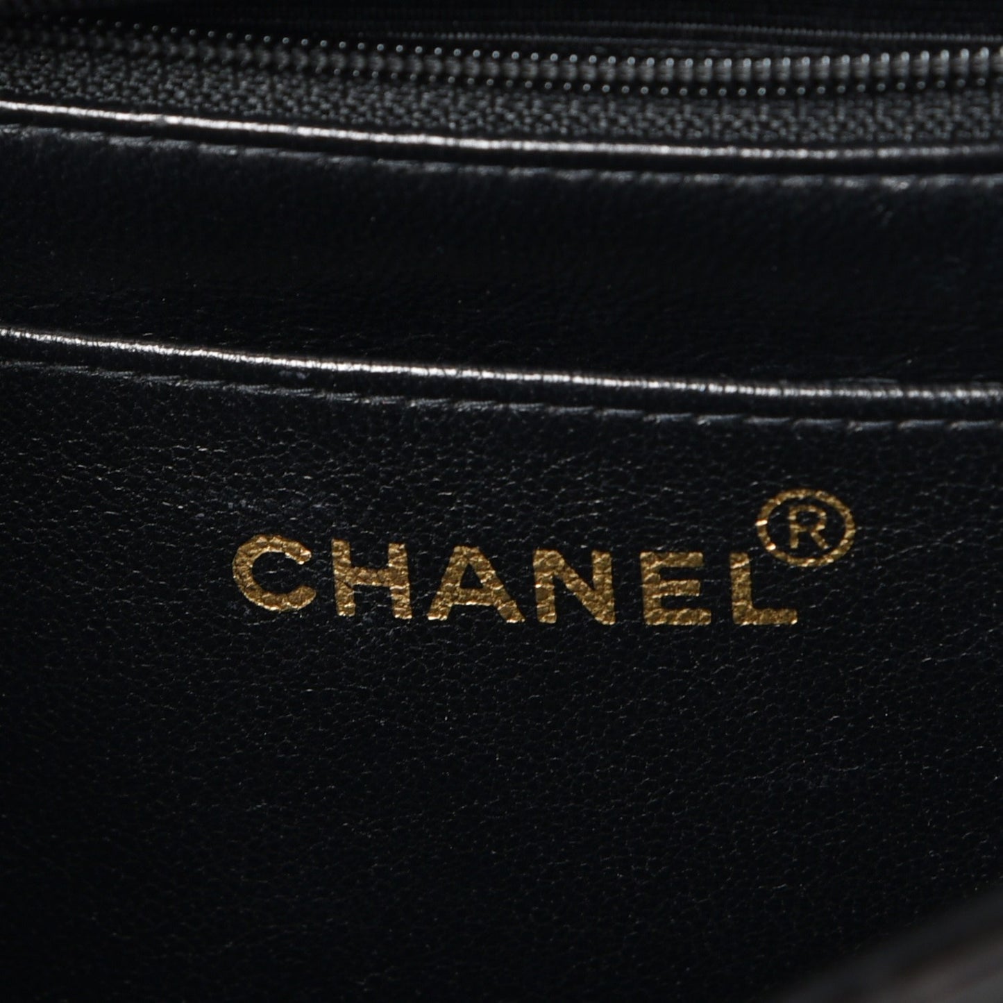 Lambskin Quilted Shoulder Flap Black