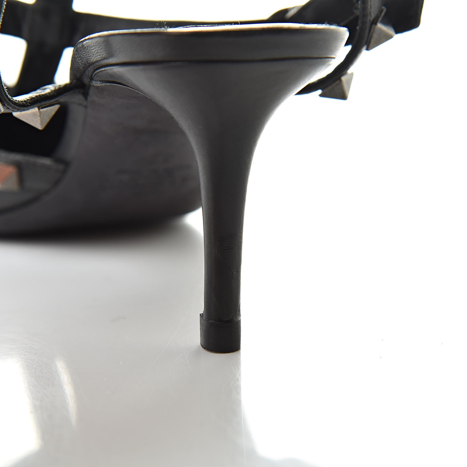 Valentino Garavani Nappa Rockstud Ankle Strap Low Heel Pumps 39 Black 13 of 13