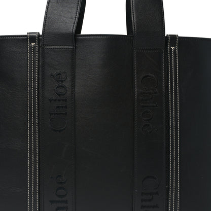 Chloe Calfskin Large Woody Tote Black 8 of 12