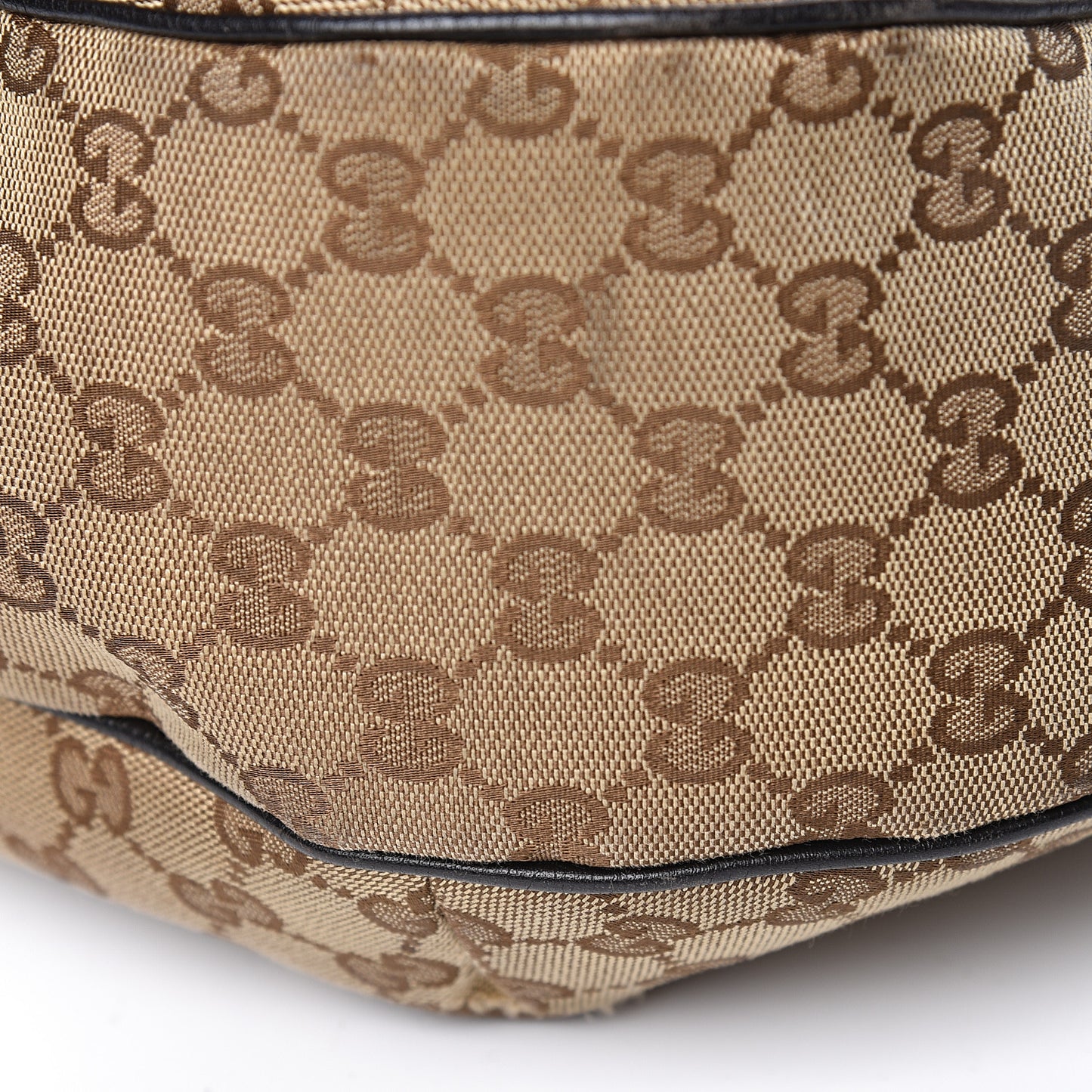 Monogram Large New Ladies Web Hobo Dark Brown