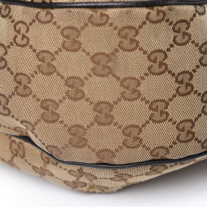 Gucci Monogram Large New Ladies Web Hobo Dark Brown 11 of 18