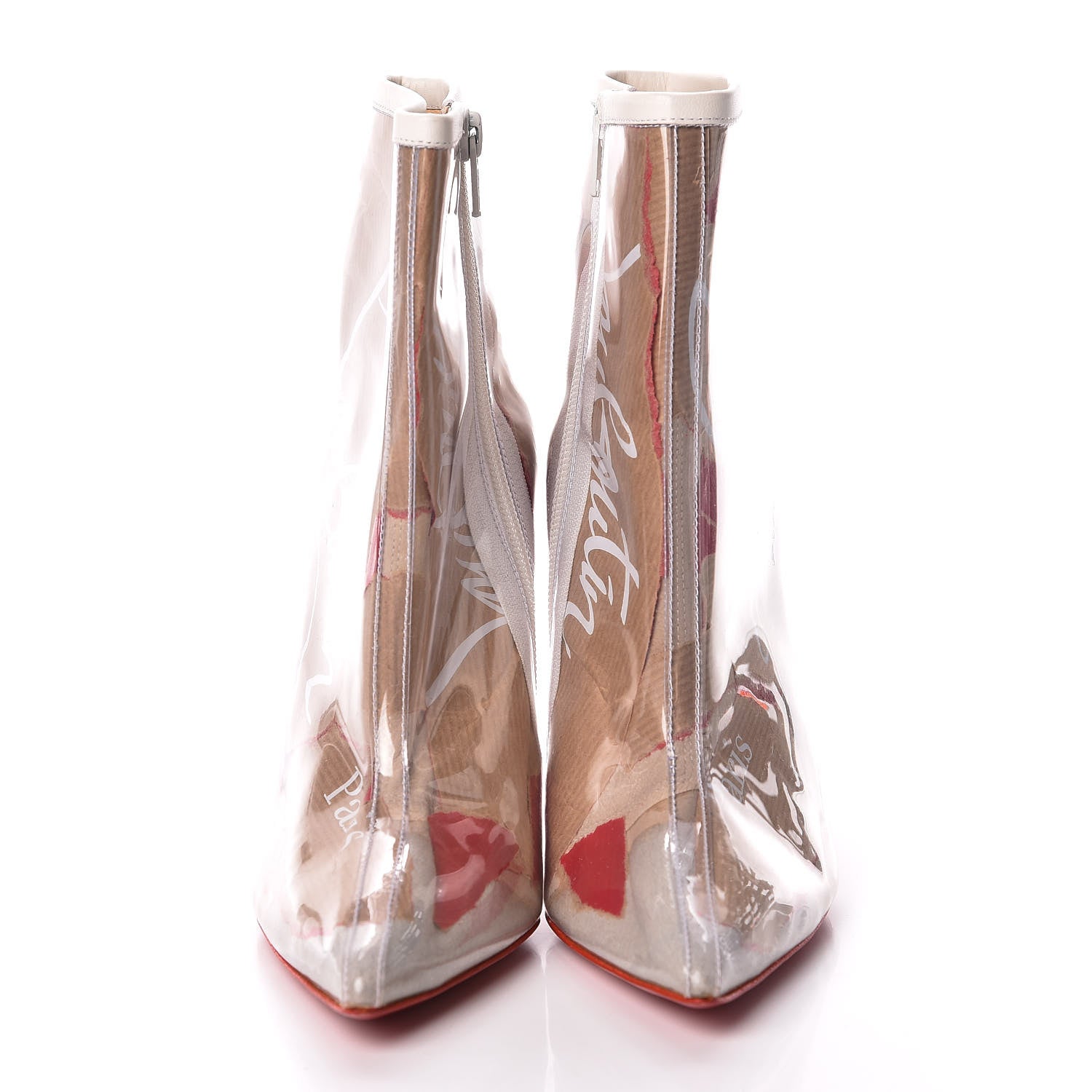 Christian Louboutin PVC Loubi So Kate Booty 100 Ankle Boots 38.5 Kraft 2 of 7