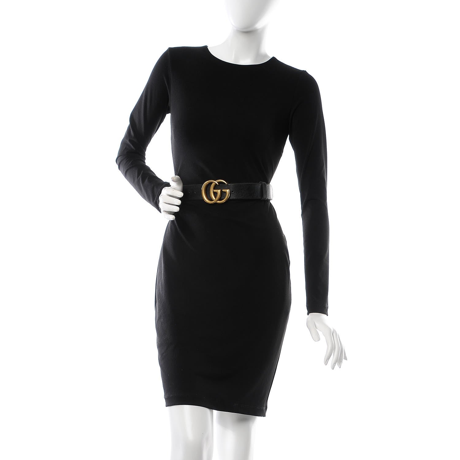 Gucci Faded Calfskin Double G 40mm Belt 80 32 Black 2 of 7
