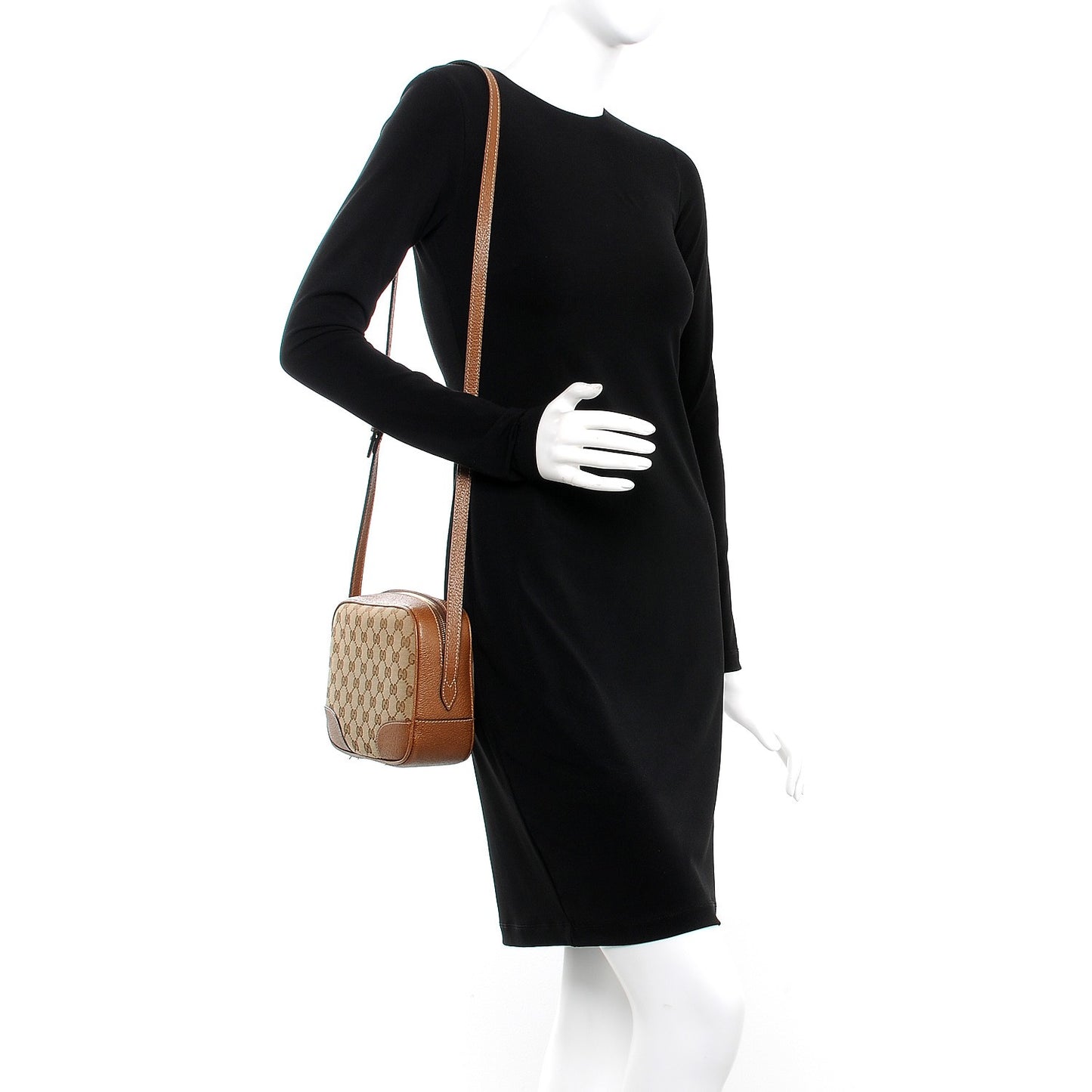 Monogram Mini Bree Messenger Bag Beige Tabacco