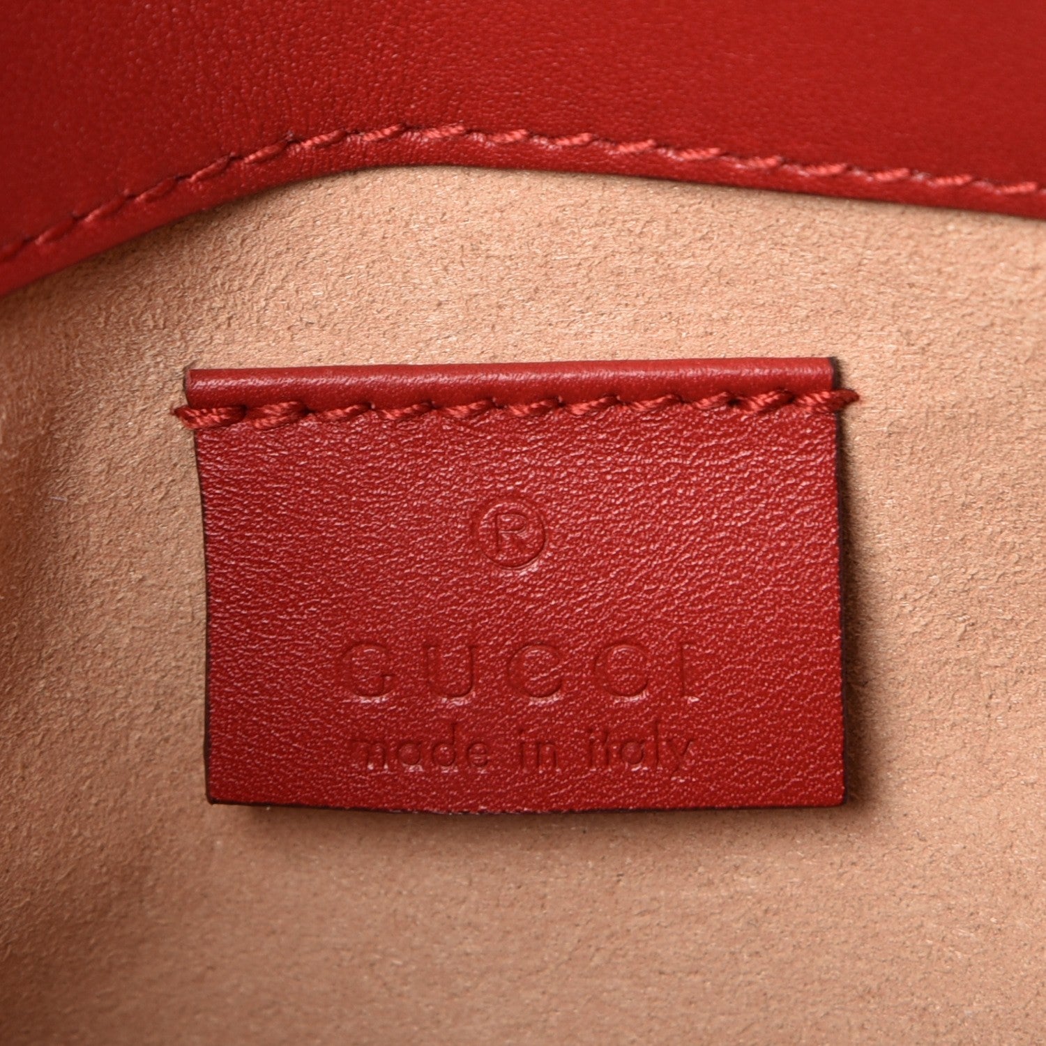 Gucci Calfskin Matelasse Super Mini GG Marmont Shoulder Bag Hibiscus Red 7 of 9