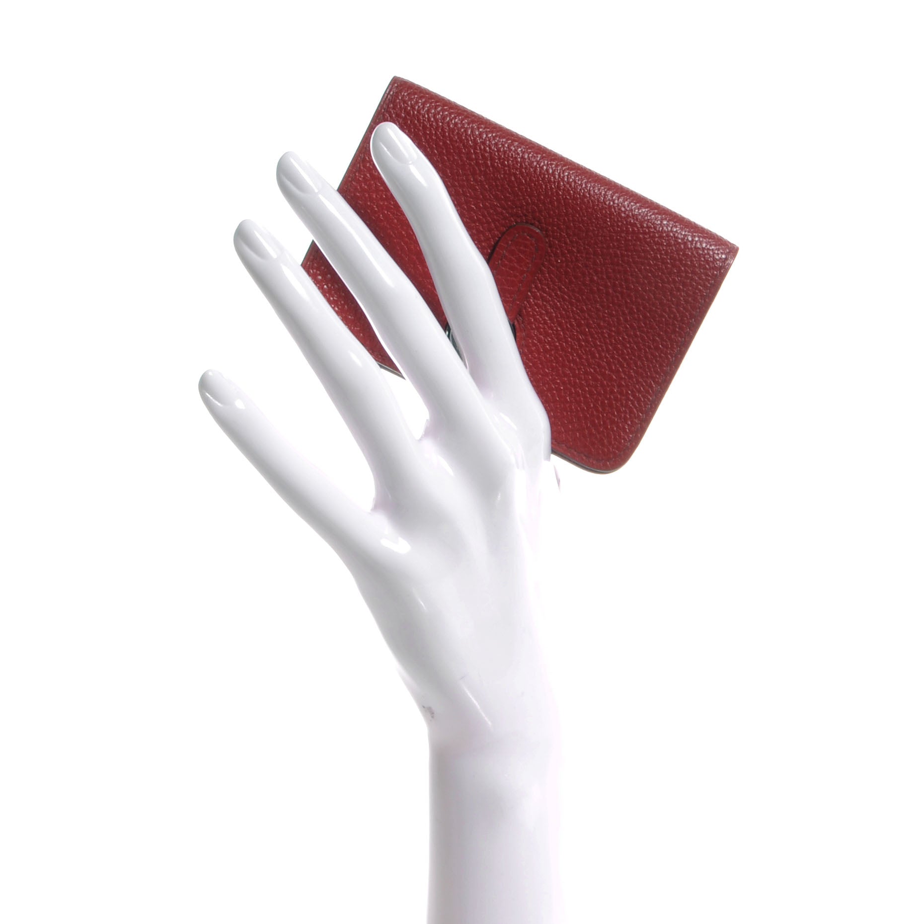 Hermes Togo Dogon Card Case Rouge Garance 2 of 7