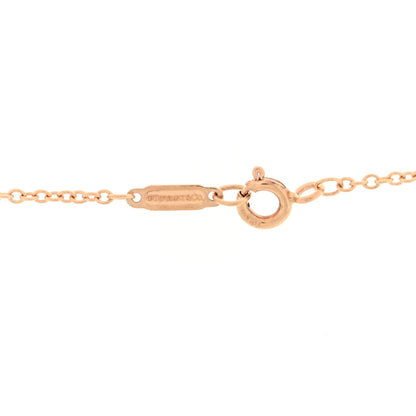 Tiffany 18K Rose Gold Diamond Victoria Vine Circle Key Pendant Necklace 5 of 6