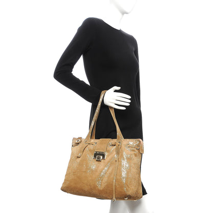 Jimmy Choo Glitter Suede Medium Rhea 2 of 14