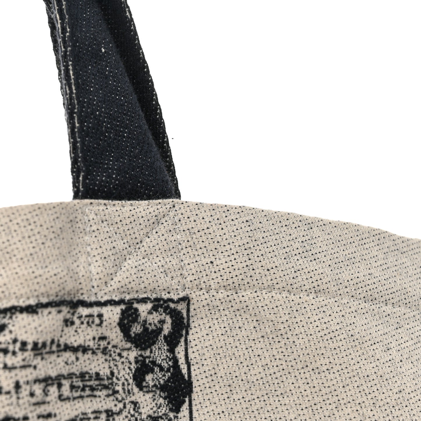 Canvas Print Cruise Tote Ivory Black