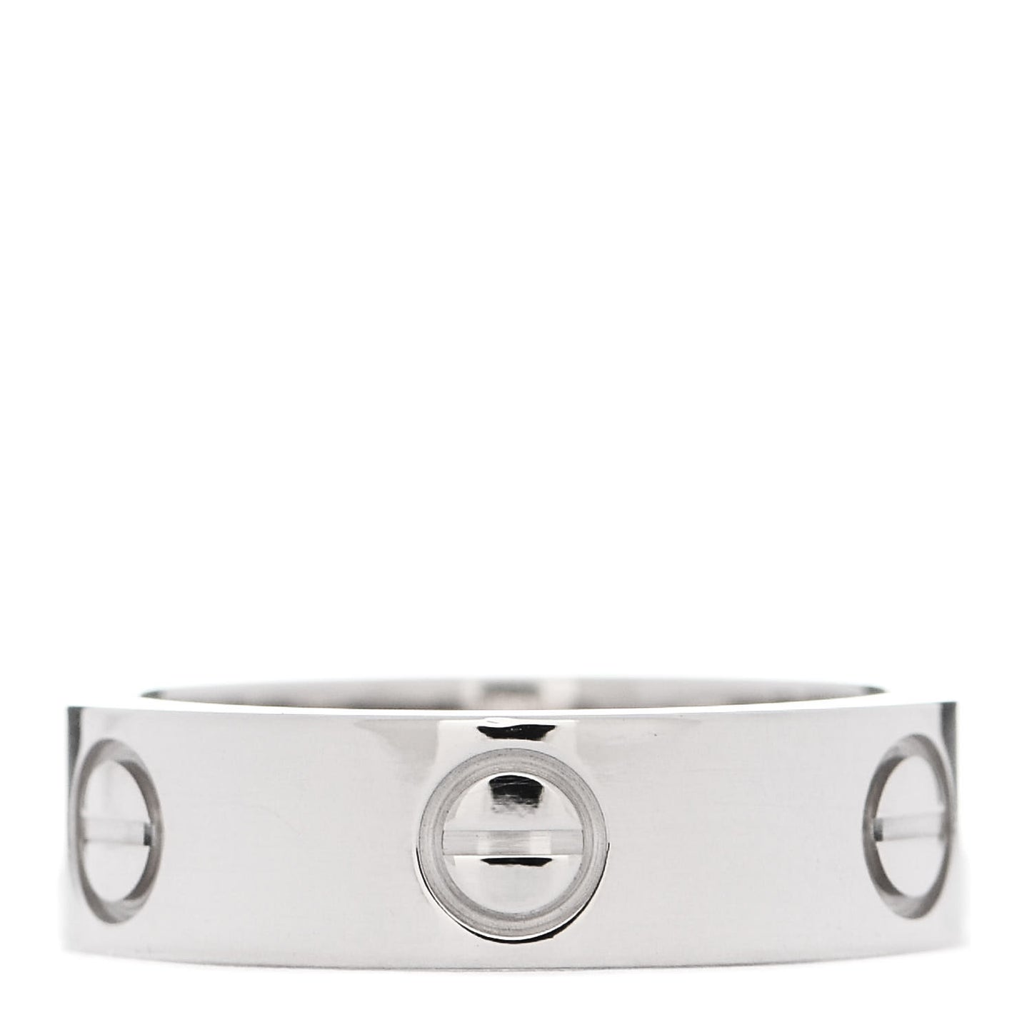 18K White Gold 5.5mm LOVE Ring 53 6.25