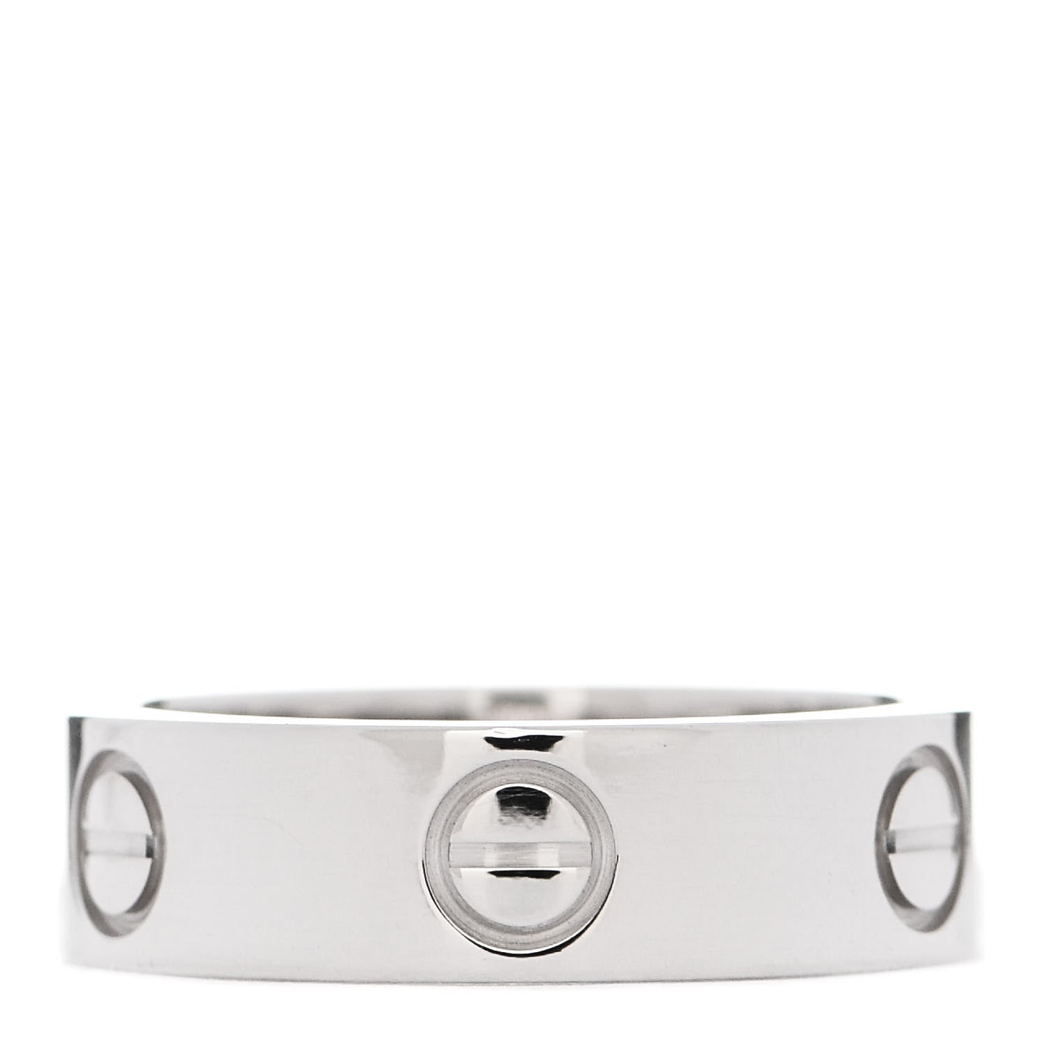 Cartier 18K White Gold 5.5mm LOVE Ring 53 6.25 3 of 4