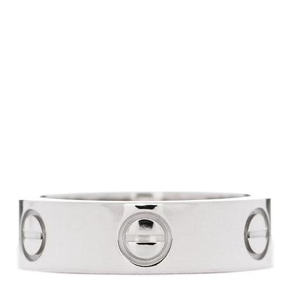 Cartier 18K White Gold 5.5mm LOVE Ring 53 6.25 3 of 4