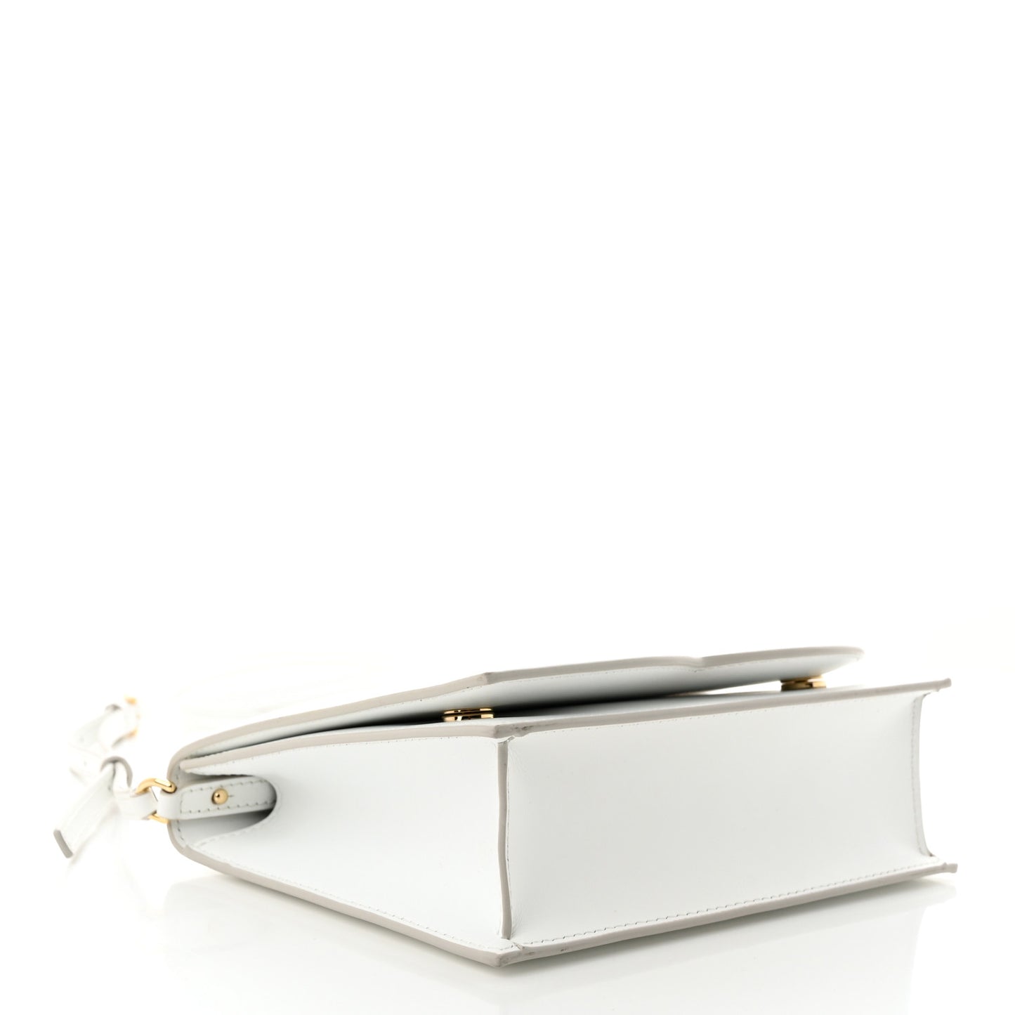 Calfskin DG Logo Flap Crossbody Bag White