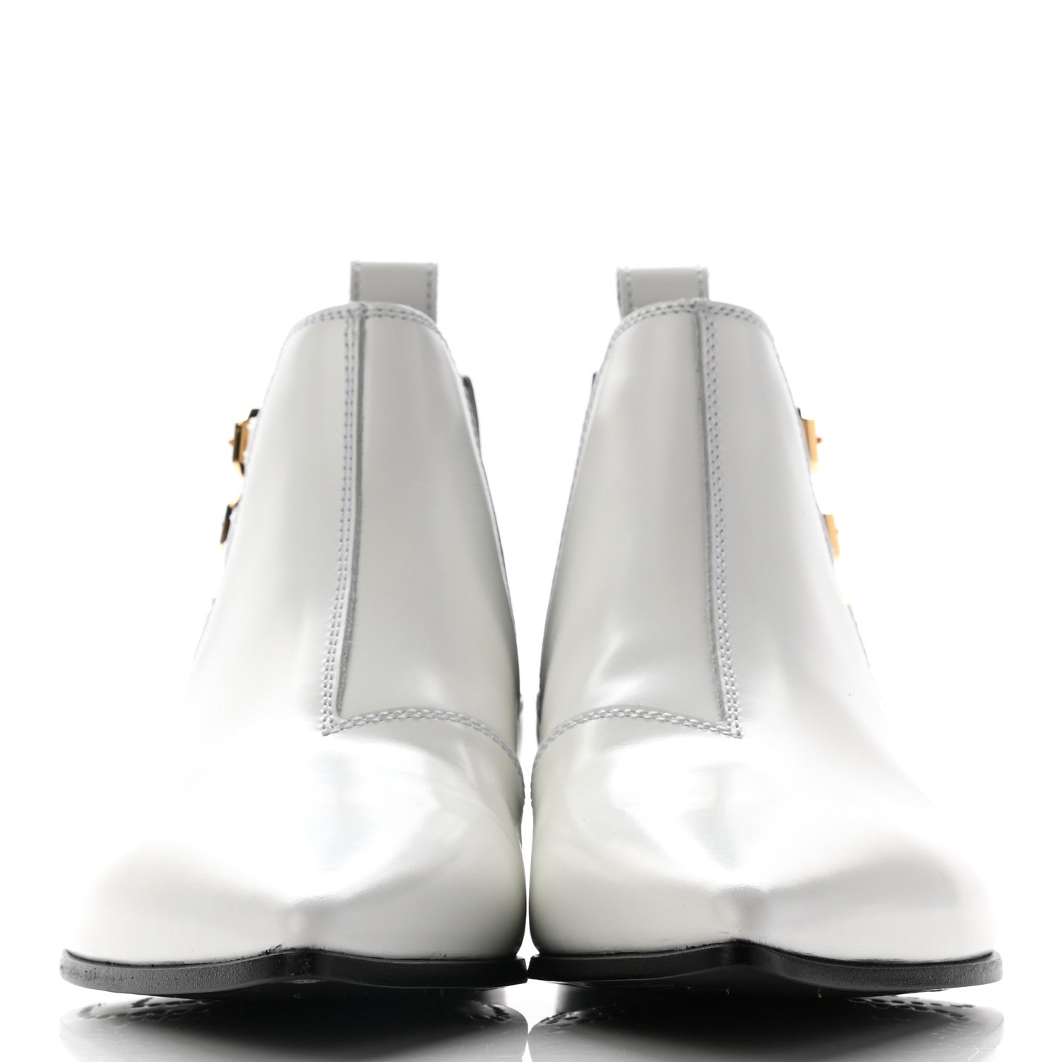 Gucci Cordovan Lux Ankle Boots 37.5 White 2 of 8