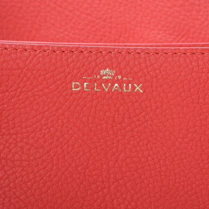 Delvaux Crispy Calfskin Mini Le Mutin Saddle Bag Coral 5 of 6