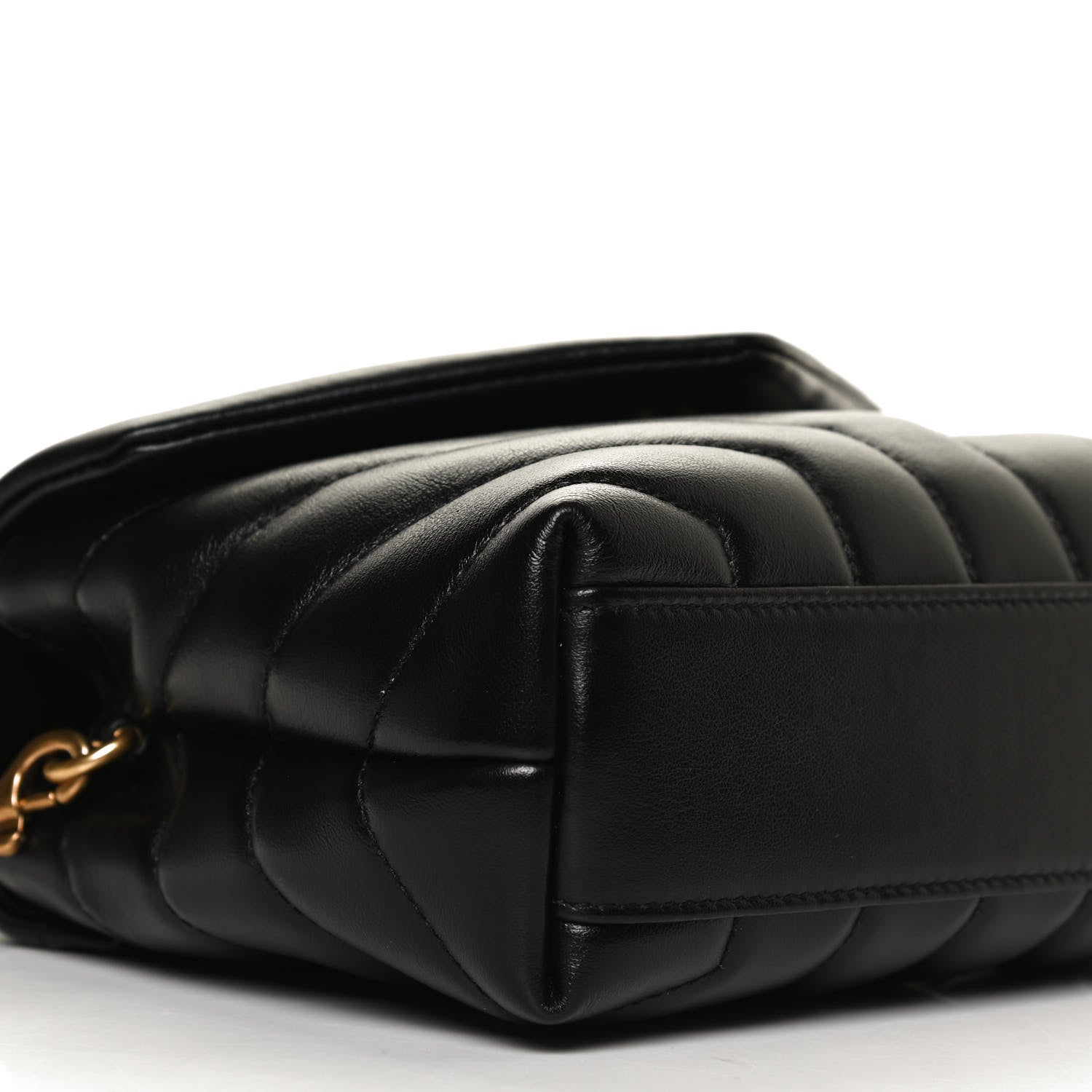 Saint Laurent Calfskin Y Quilted Monogram Toy Loulou Crossbody Bag Black 9 of 15