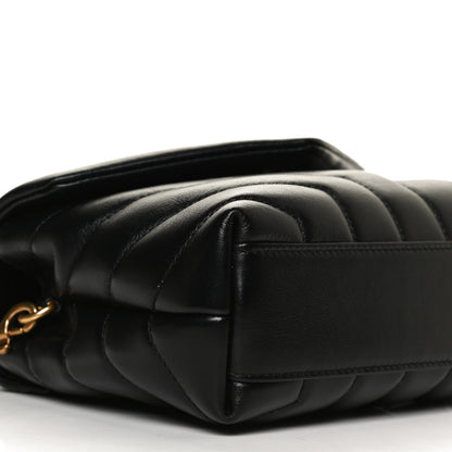 Saint Laurent Calfskin Y Quilted Monogram Toy Loulou Crossbody Bag Black 9 of 15