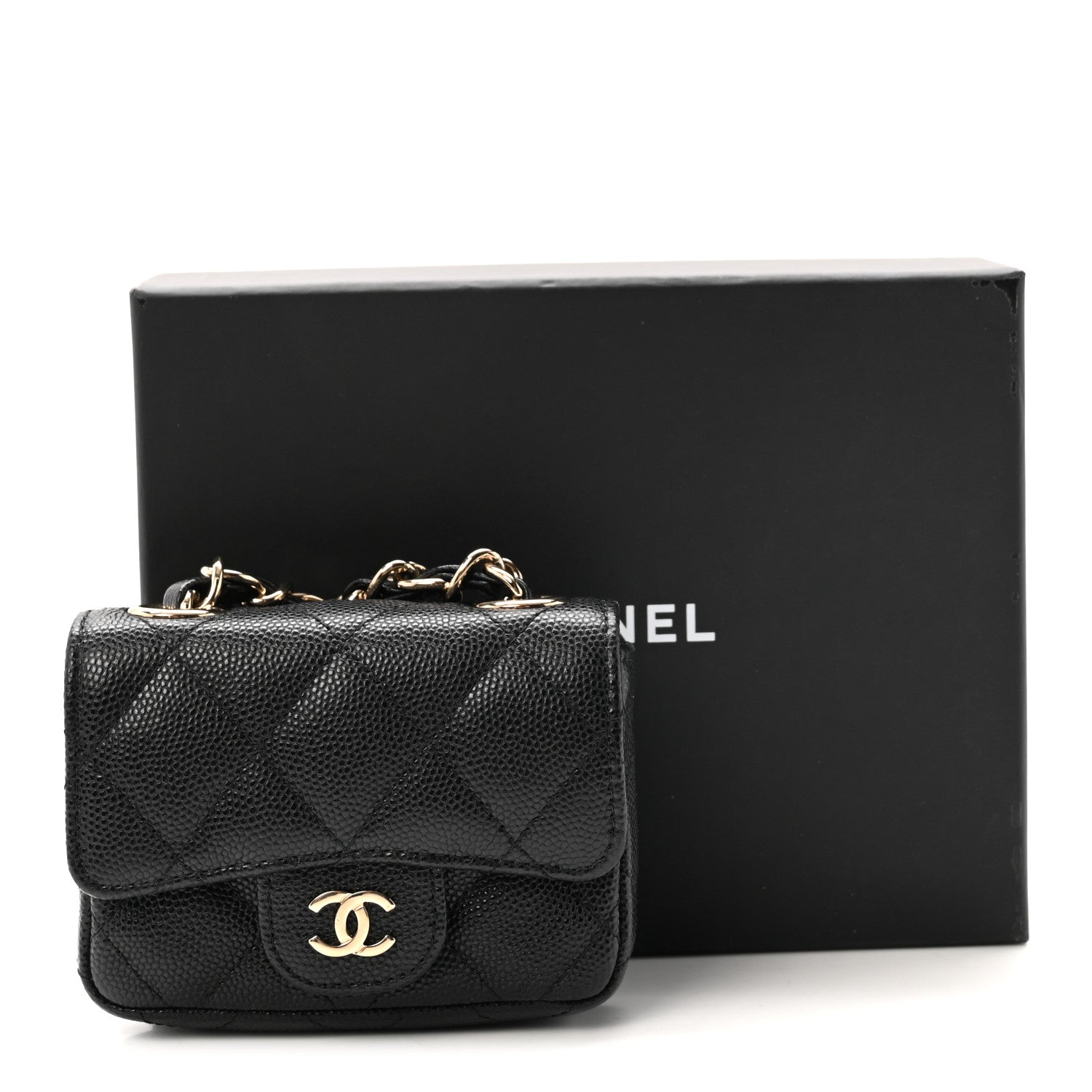 Chanel Caviar Quilted Mini Chain Belt Bag Black 12 of 12