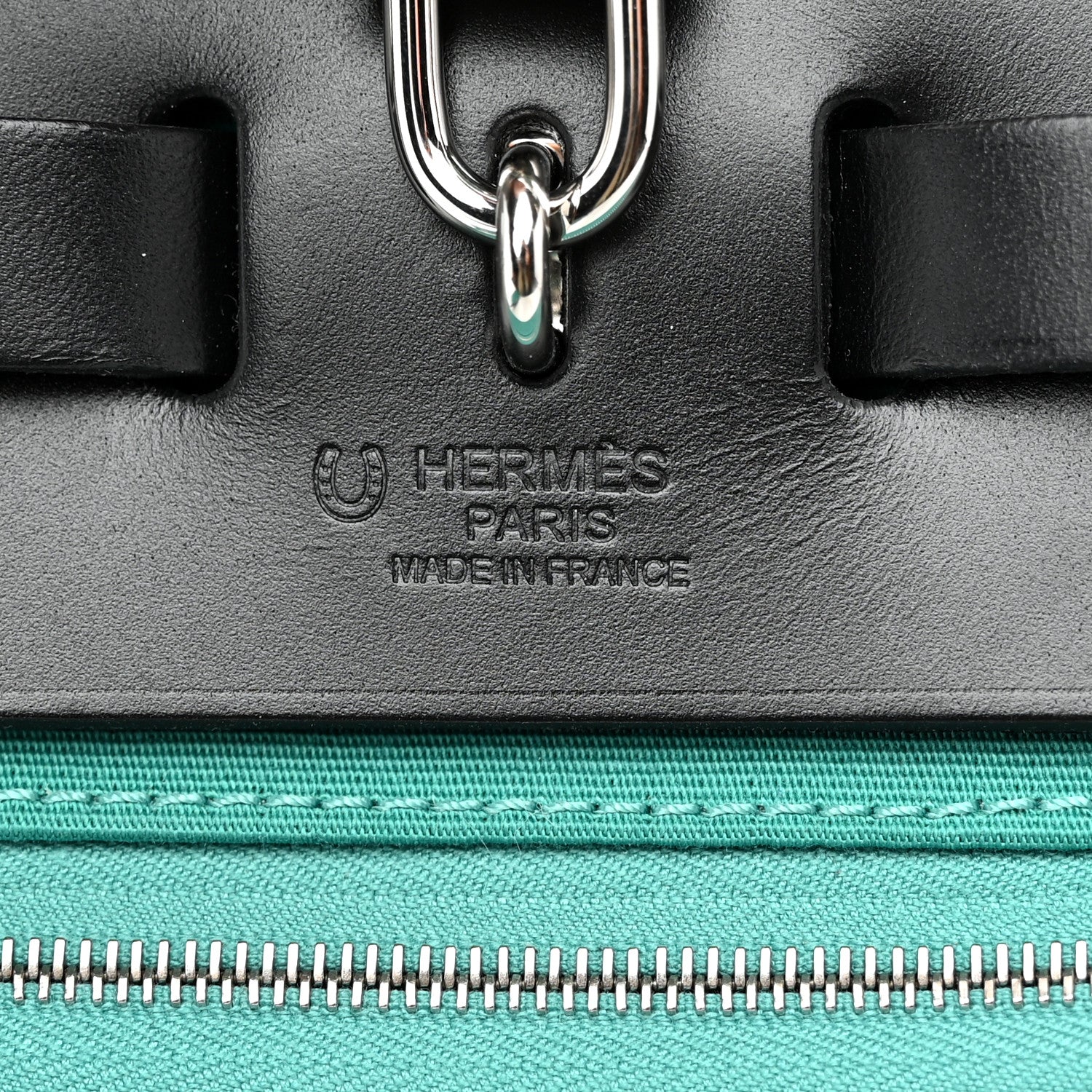 Hermes Military Toile Vache Hunter Laque Horseshoe Herbag Zip Retourne PM 31 Malachite 7 of 12