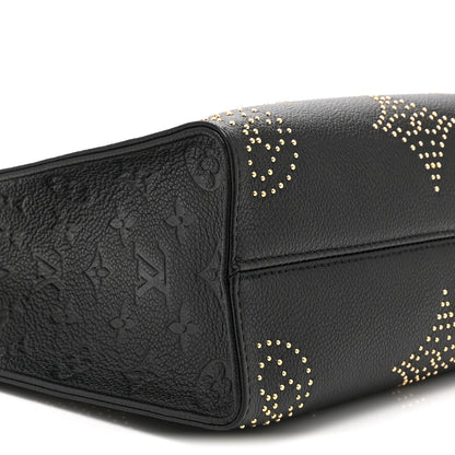 Louis Vuitton Grained Calfskin Studded Monogram Giant Onthego PM Black 8 of 9