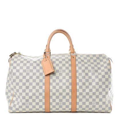 Louis Vuitton Damier Azur Keepall 50 1 of 17