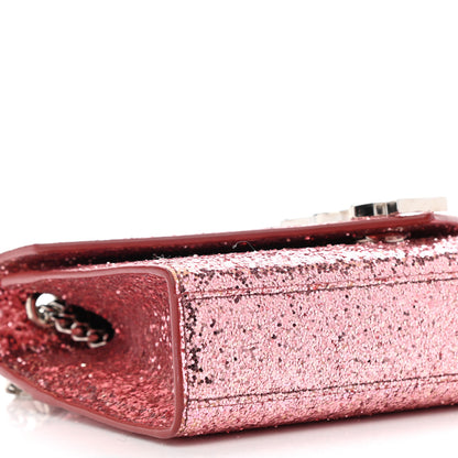 Saint Laurent Glitter Monogram Galactica Satchel Pink 7 of 11