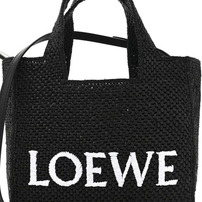 Loewe X PAULA'S IBIZA Raffia Font Tote Black 7 of 9