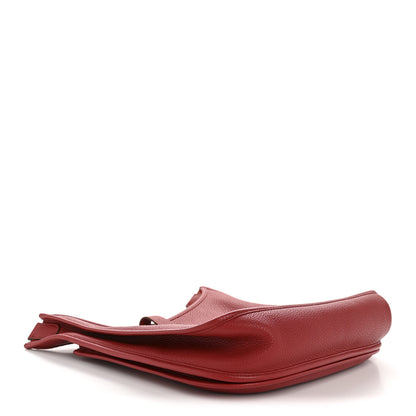 Hermes Taurillon Clemence EVELYNE III GM Rouge Garance 4 of 13