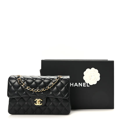 Chanel Lambskin Quilted Small Double Flap Black 11 of 11