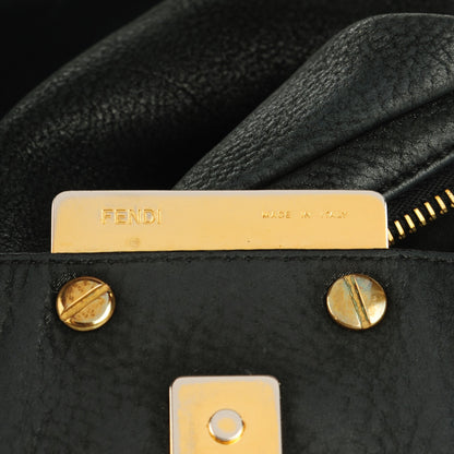 Fendi Vitello Savana Forever Hobo Black Tartaruga Natural 9 of 10