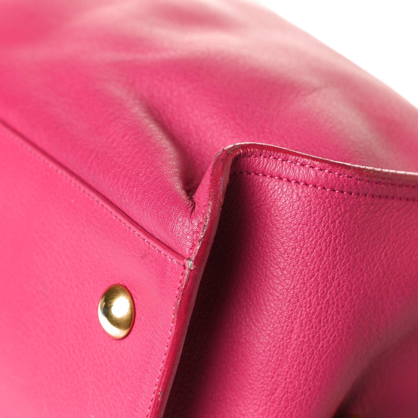 Calfskin Medium Classic Y Cabas Fuchsia