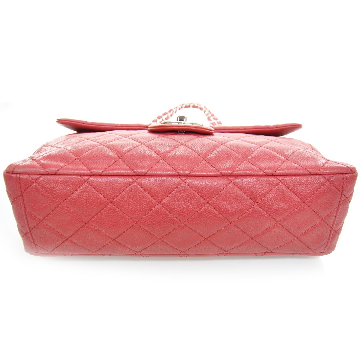 Chanel Washed Caviar Maxi Flap Fuchsia 4 of 10
