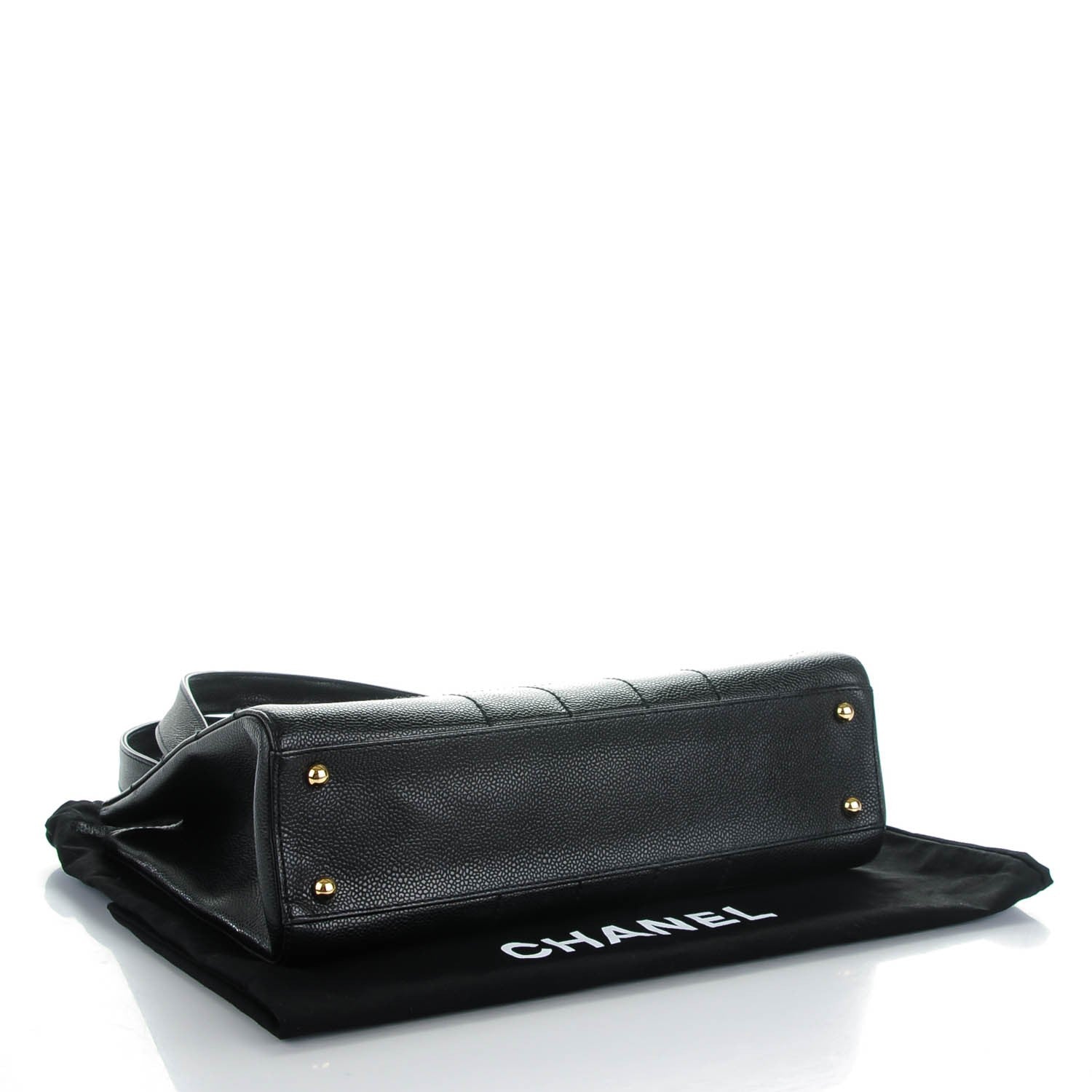 Chanel Caviar Square Stitched Shoulder Bag Black 4 of 7