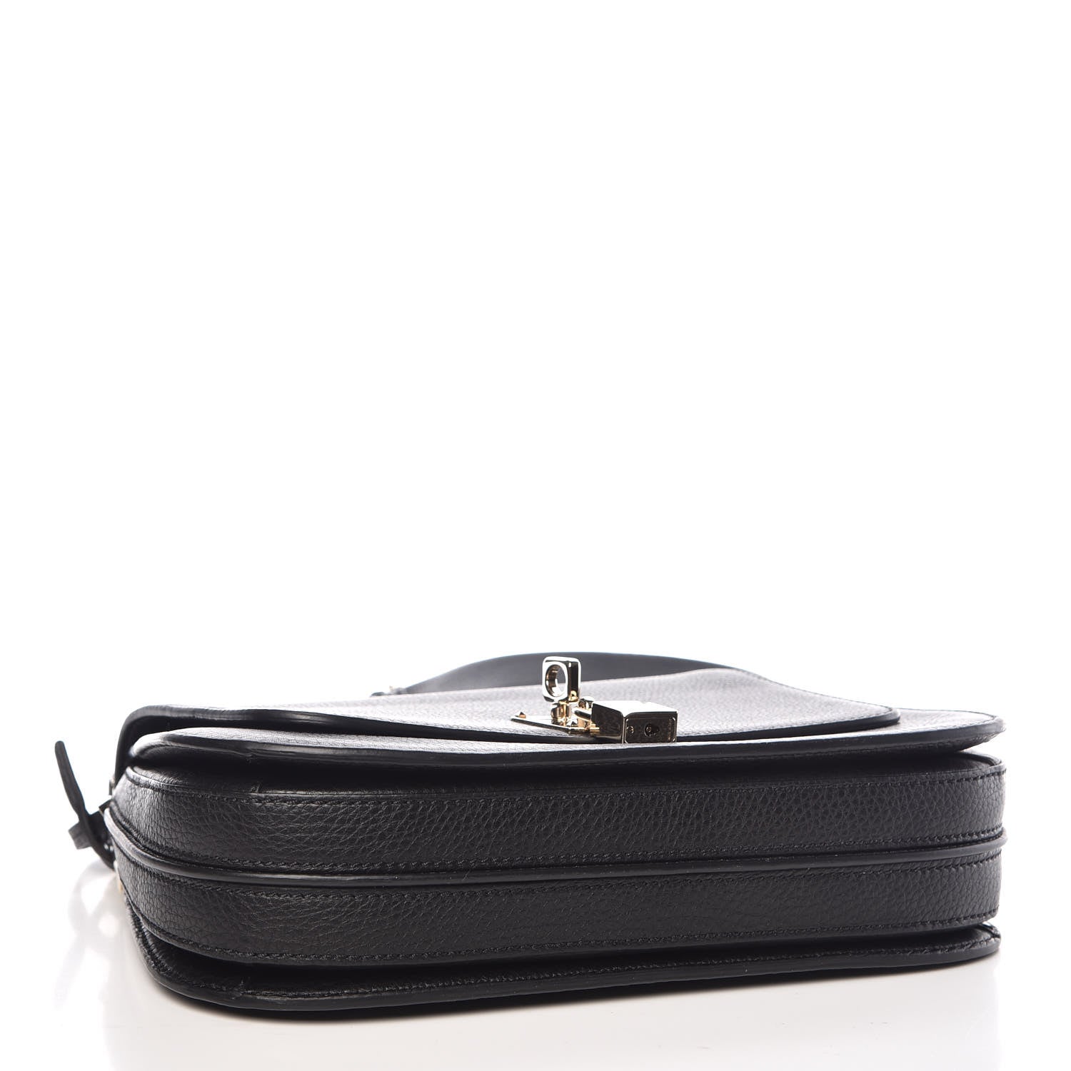 Valentino Garavani Pebbled Calfskin Joylock Flap Messenger Bag Black 4 of 9