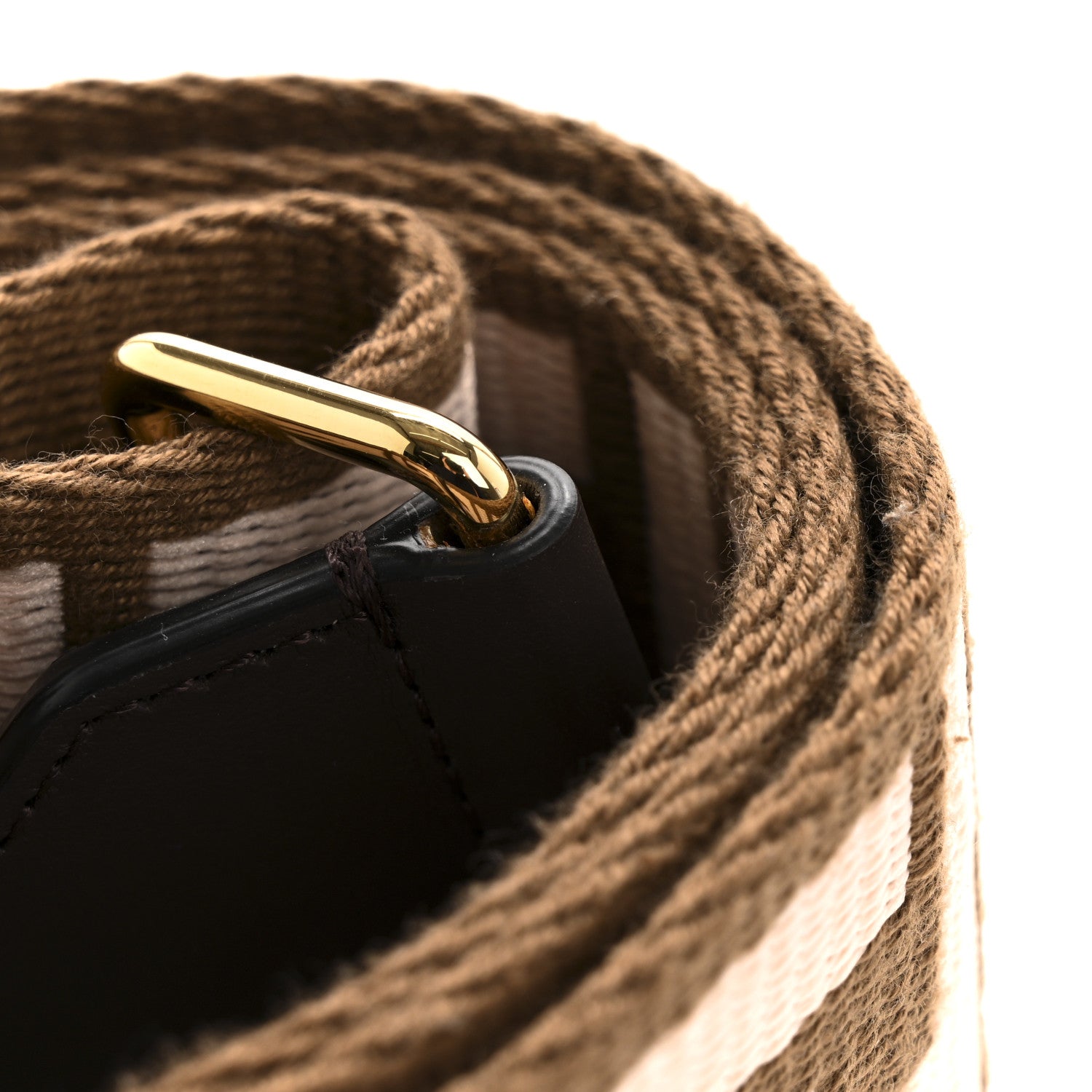 Fendi Ribbon Vitello Century FF 1974 Embroidered Adjustable Strap You Fango Rosa Confetto Chocolate 9 of 9