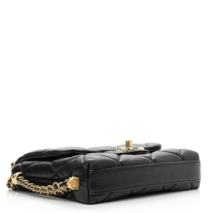 Chanel Lambskin Quilted Mini Crush On Chains Flap Bag Black 3 of 8