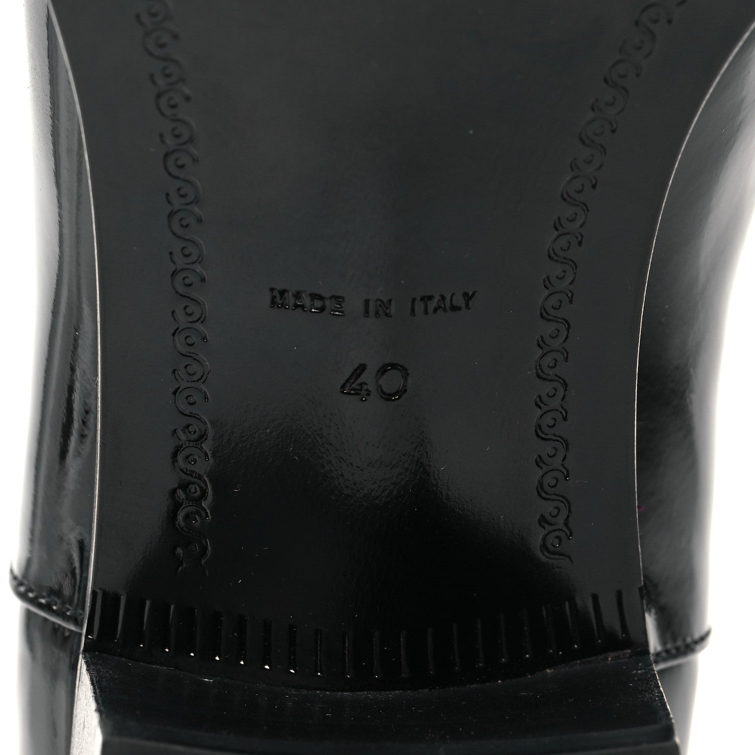Chanel Patent CC Mid Calf Boots 40 Black 7 of 7