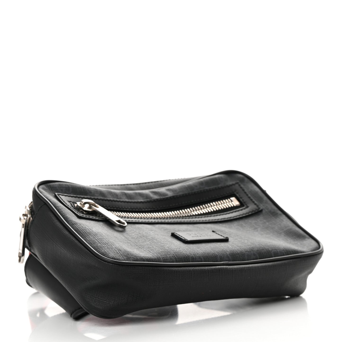 Soft GG Supreme Monogram Web Belt Bag Black Grey