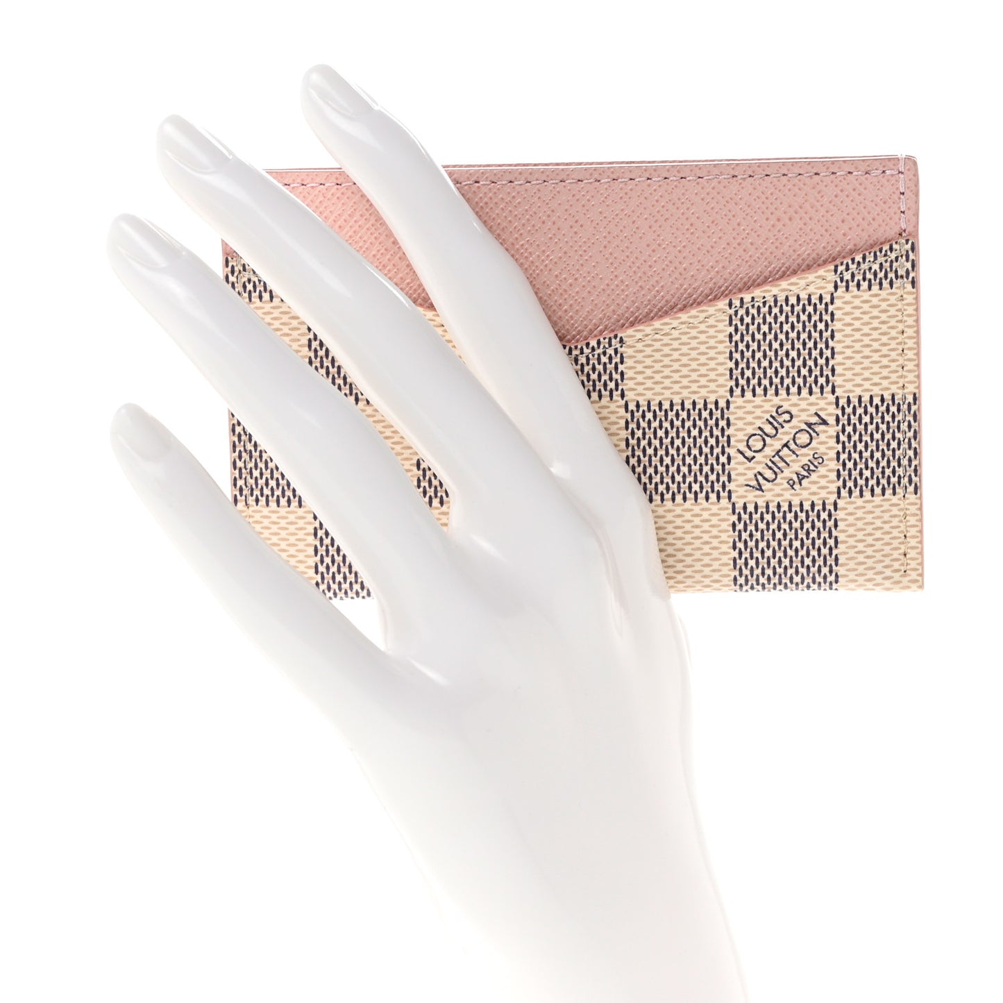 Damier Azur Daily Card Holder Rose Ballerine