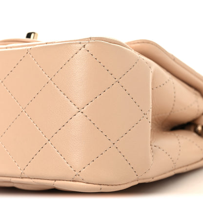 Chanel Lambskin Quilted Mini Square Flap Beige 10 of 10