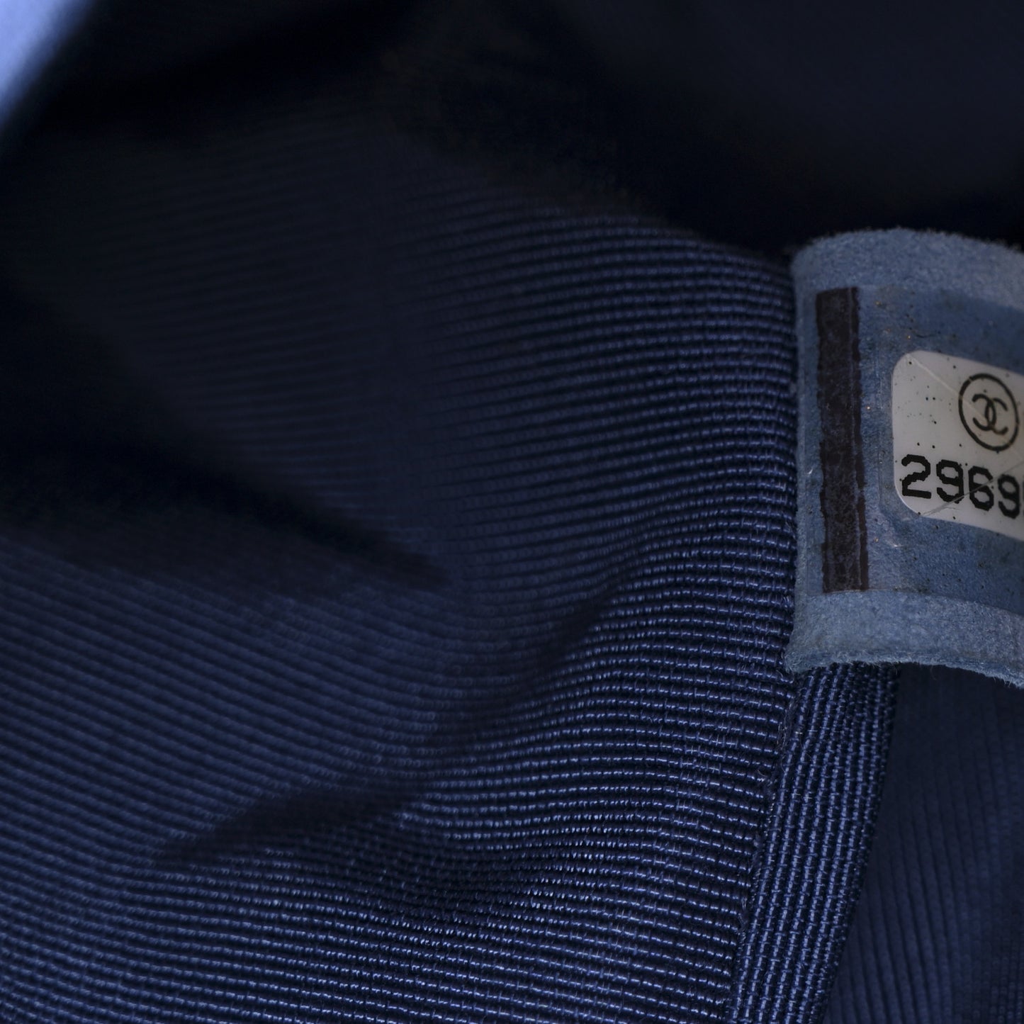 Caviar Quilted Medium Boy Flap Dark Blue