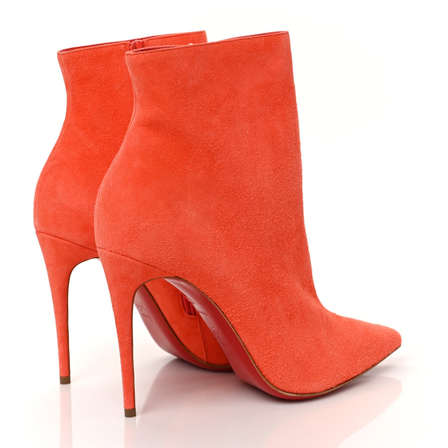 Christian Louboutin Veau Velours So Kate Booty 100 Ankle Boots 37.5 Orange 4 of 7