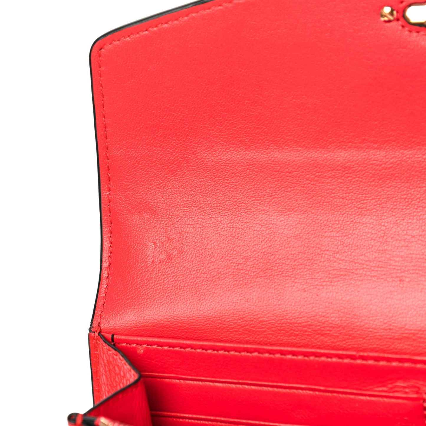 Small Classic Grain Darley Wallet Fiery Red